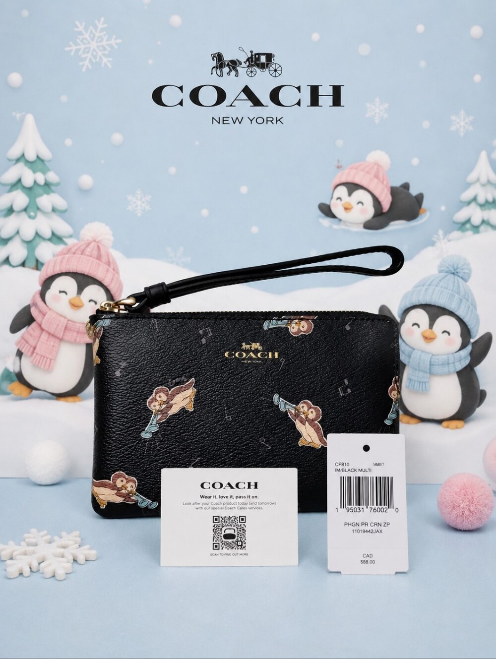 Coach Penguins Wristlet